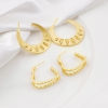 Picture of Copper Hoop Earrings 18K Real Gold Plated Geometric