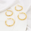 Picture of Copper Hoop Earrings 18K Real Gold Plated Geometric