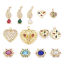 Immagine di Ottone Micro Intarsio Charms Oro Placcato Multicolore Cubic Zirconiae 1 Pz