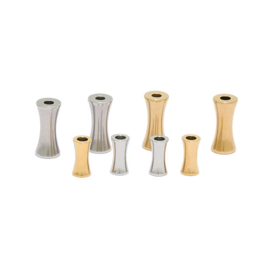 Image de Perles en 304 Acier Inoxydable Nœud de Bambou 10 Pcs