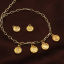Picture of Zinc Based Alloy Religious Charms Gold Plated Round Disc Clear Rhinestone
