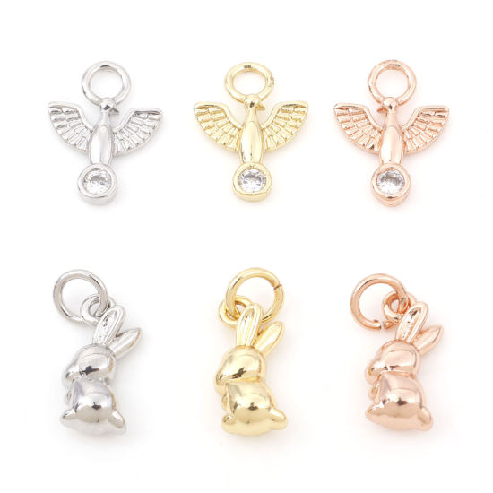 Picture of Brass Charms Multicolor Rabbit Animal Bird