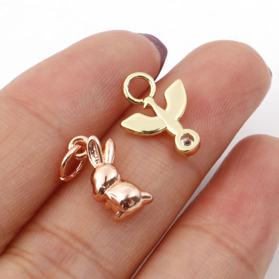 Picture of Brass Charms Multicolor Rabbit Animal Bird