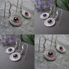 Imagen de Elegante Pendientes Tono de Plata Disco Tallado 1 Par
