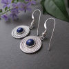 Imagen de Elegante Pendientes Tono de Plata Disco Tallado 1 Par