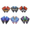Picture of PU Leather Pendants Butterfly Wing Multicolor Double Sided 5.5cm x 3cm