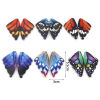 Picture of PU Leather Pendants Butterfly Wing Multicolor Double Sided 5.5cm x 3cm