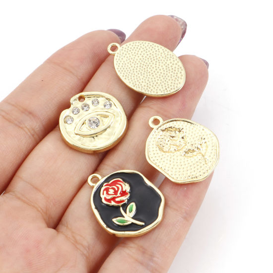 Immagine di Lega di Zinco Charms Oro Placcato 10 Pz