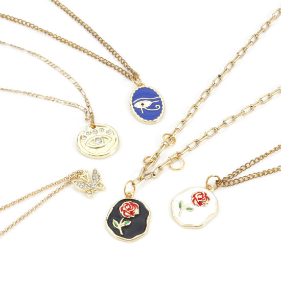 Immagine di Lega di Zinco Charms Oro Placcato 10 Pz