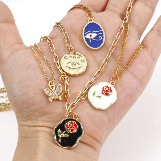 Immagine di Lega di Zinco Charms Oro Placcato 10 Pz