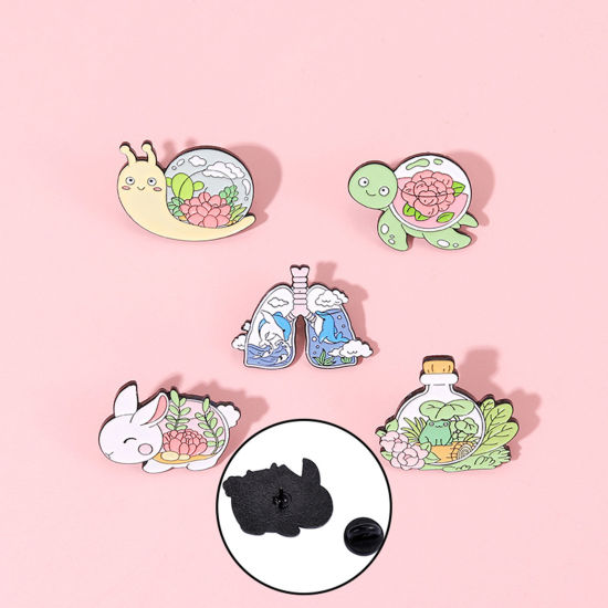 Immagine di Elegante Spilla Animale Fiore Multicolore Smalto 1 Pz