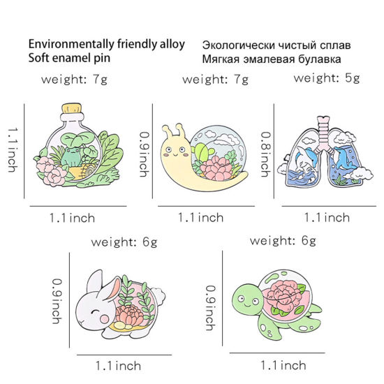 Immagine di Elegante Spilla Animale Fiore Multicolore Smalto 1 Pz