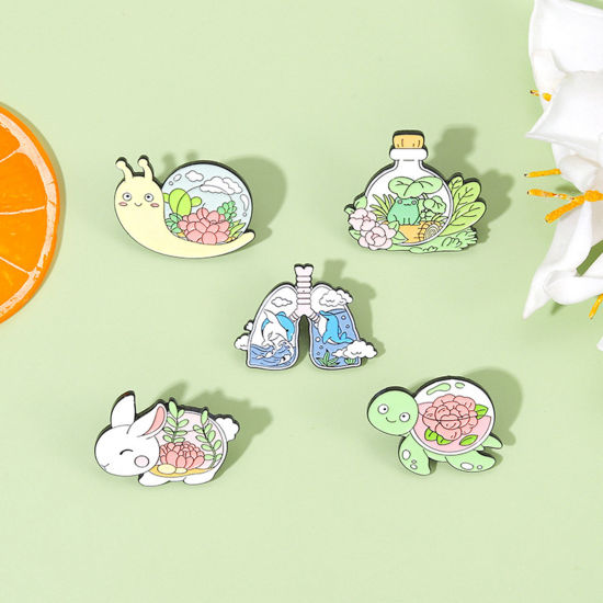 Immagine di Elegante Spilla Animale Fiore Multicolore Smalto 1 Pz