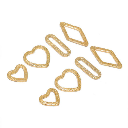 304 Stainless Steel Charms Heart Texture