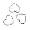 Picture of 304 Stainless Steel Charms Heart Texture