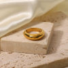 Picture of Eco-friendly Simple & Casual Ins Style 18K Real Gold Plated 304 Stainless Steel Unadjustable Rings Unisex