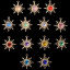 Picture of Zinc Based Alloy & Acrylic Galaxy Pendants KC Gold Plated Sun 3cm x 2.7cm