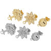 Picture of 304 Stainless Steel Ear Post Stud Earrings Multicolor With Stoppers Post/ Wire Size: (21 gauge)