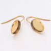Picture of 304 Stainless Steel Ear Wire Hooks Earring Round Multicolor Cabochon Settings Post/ Wire Size: (20 gauge)