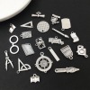 Picture of Zinc Based Alloy College Jewelry Charms Antique Silver Color 20 PCs