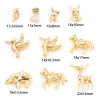 Imagen de Latón Colgantes Charms Oro Real Chapado Animal Claro Circón Artificial 2 Unidades