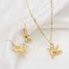 Imagen de Latón Colgantes Charms Oro Real Chapado Animal Claro Circón Artificial 2 Unidades