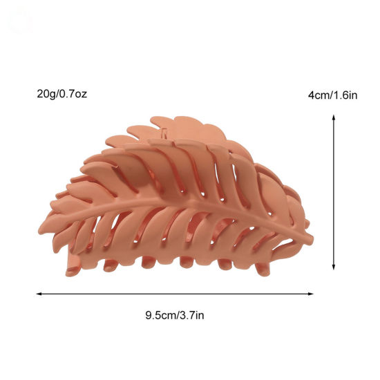 Image de Pince Griffe à Cheveux en ABS Élégant Multicolore Feuilles Creux 1 Pièce