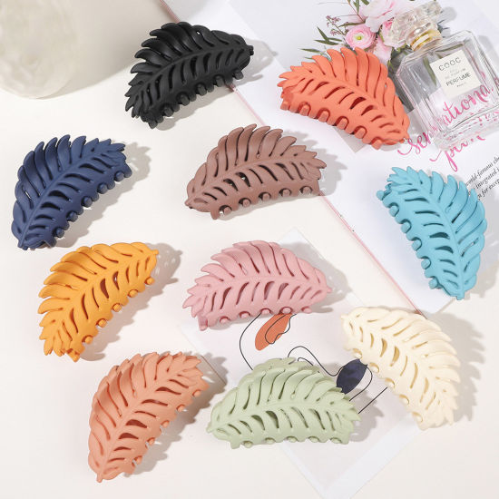 Image de Pince Griffe à Cheveux en ABS Élégant Multicolore Feuilles Creux 1 Pièce