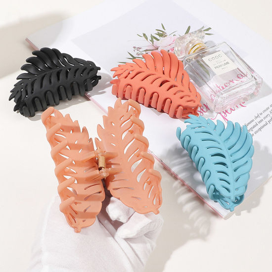 Image de Pince Griffe à Cheveux en ABS Élégant Multicolore Feuilles Creux 1 Pièce