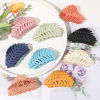 Picture of ABS Stylish Hair Claw Clips Clamps Multicolor Leaf Hollow
