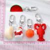 Picture of Resin Cute Keychain & Keyring Silver Tone Multicolor Fruit