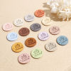 Изображение PU Ярлык Круглые Разноцветный Швейная машинаобразец " Hand Made " замша 25мм , 20 ШТ