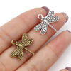 Picture of Zinc Based Alloy Insect Charms Multicolor Dragonfly Animal 21mm x 19.5mm