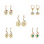 Image de Respectueux de la Nature Vintage Boucles d'Oreilles Élégant en 304 Acier Inoxydable Géométrique Plaqué Or Véritable 14K Pour Femmes 1 Paire