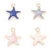 Immagine di Lega di Zinco Gioielli Oceanici Charms Stella di Mare Oro Placcato Smalto 21mm x 18mm , 10 Pz