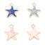 Picture of Zinc Based Alloy Ocean Jewelry Charms Gold Plated Starfish Enamel 21mm x 18mm