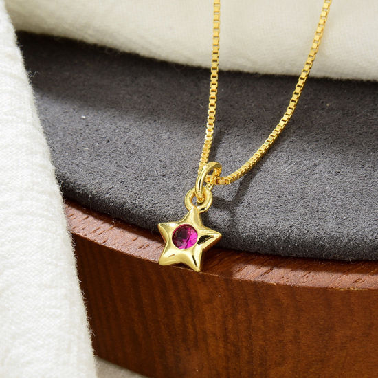 Изображение Латунь галактика Подвески Позолоченный Звезда Разноцветный Искусственный Циркон 13мм x 7мм, 2 ШТ