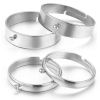 Picture of 304 Stainless Steel Open Adjustable Rings Multicolor With Loop 17mm(US Size 6.5)