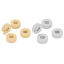 Image de Perles en 304 Acier Inoxydable Plat-Rond Rayées env. 6mm Dia., 10 Pcs