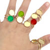 Immagine di 304 Acciaio Inossidabile Aperto Regolabile Anello Multicolore Tondo Basi per Cabochon (Adatto 12mm) 18mm (taglia di US: 7.75), 1 Pz