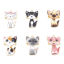 亜鉛合金 ペンダント 猫 金メッキ 多色 エナメル 3cm x 2cm、 10 個 の画像
