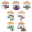 Image de Boucles d'Oreilles Ethnique Multicolore Franges Pompons Glands Goutte d'Eau 1 Kit