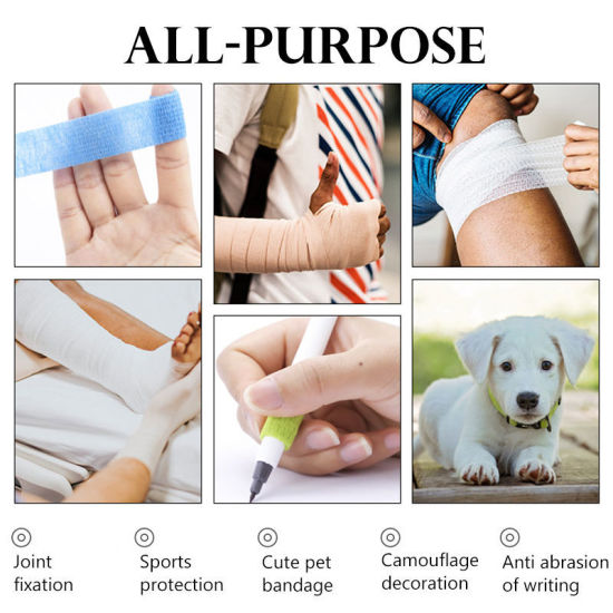 Picture of Nonwovens Elastic Medical Bandage Tape For First Aid Body Care Sports Wrist Support Multicolor