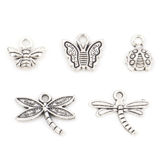 Picture of Zinc Based Alloy Insect Charms Antique Silver Color