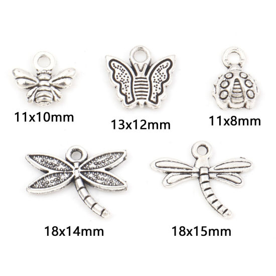 Picture of Zinc Based Alloy Insect Charms Antique Silver Color