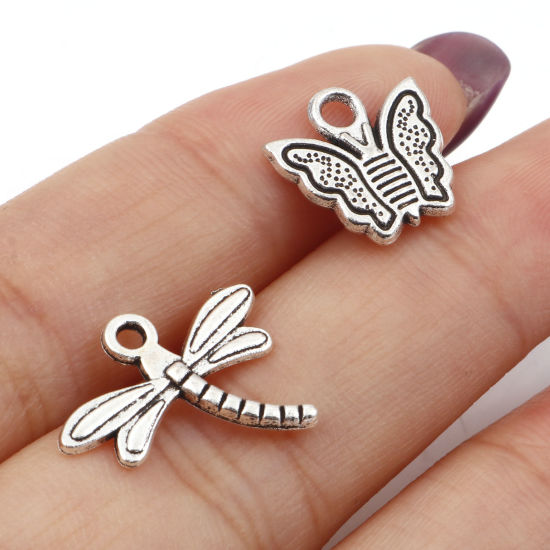 Picture of Zinc Based Alloy Insect Charms Antique Silver Color