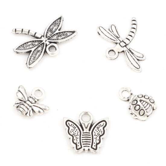 Picture of Zinc Based Alloy Insect Charms Antique Silver Color