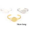 Picture of Brass Cabochon Settings Open Cuff Bangles Bracelets Findings Multicolor 16cm(6 2/8") long