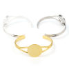 Picture of Brass Cabochon Settings Open Cuff Bangles Bracelets Findings Multicolor 16cm(6 2/8") long