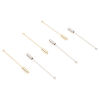 Bild von Messing Brosche Streifen 14K Vergoldet 5cm x 0,4cm, 5 Stück